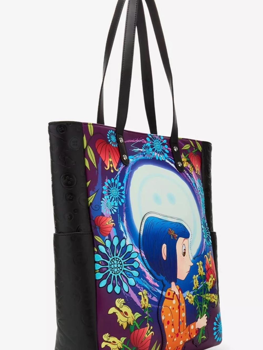 Loungefly Coraline  Garden Floral Glow-In-The-Dark Tote Bag  🆕🆕🆕🆕 - Picture 2 of 4